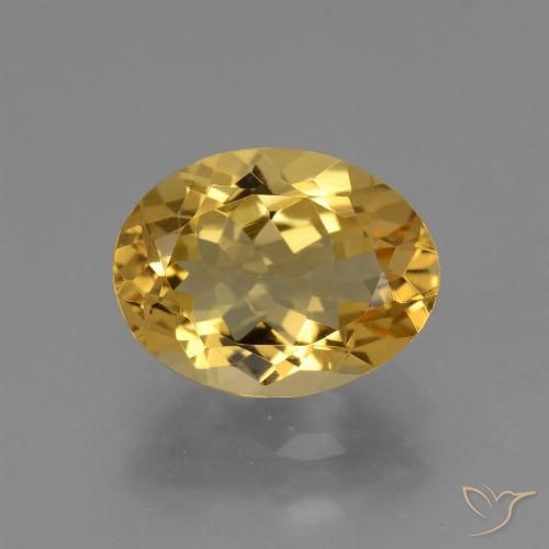 3.52ct 天然 金橙色 黄水晶, 椭圆形, VS