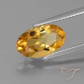 2.44克拉天然黄水晶，椭圆形，VVS