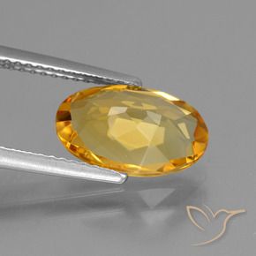 2.44克拉天然黄水晶，椭圆形，VVS