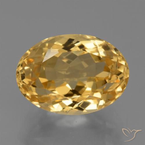 5.52ct 天然 深金橙色 黄水晶, 椭圆形, VVS