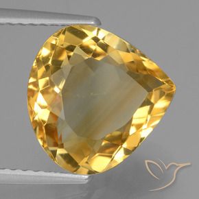 4.08克拉天然黄水晶，梨形，VVS
