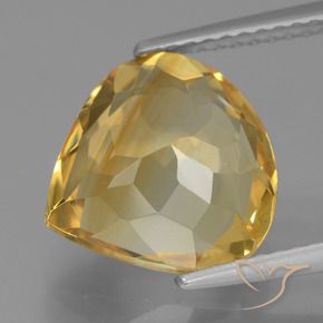 4.08克拉天然黄水晶，梨形，VVS