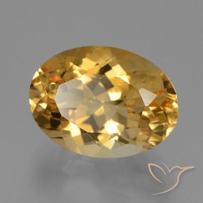 4.93克拉天然黄水晶，椭圆形，VVS