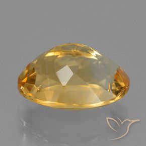 4.93克拉天然黄水晶，椭圆形，VVS