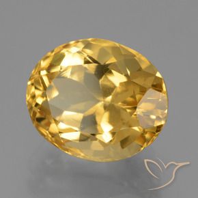 4.97克拉天然黄水晶，椭圆形，VVS