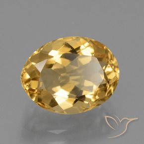 3.62克拉天然黄水晶，椭圆形，VVS