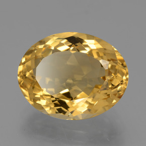 7.80克拉天然黄色黄水晶，椭圆形切割，14.9×11.8毫米，VVS