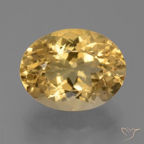 7.42ct 天然 浅金色 黄水晶, 椭圆形, VVS