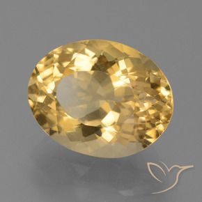 7.42克拉天然黄水晶，椭圆形，VVS