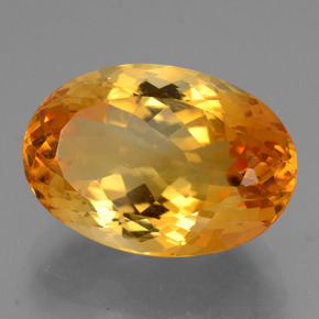 13.46克拉天然黄金色黄水晶，椭圆形切割，18.6×12.7毫米，VVS