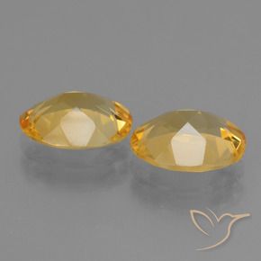 3.83克拉天然黄水晶，椭圆形，VS