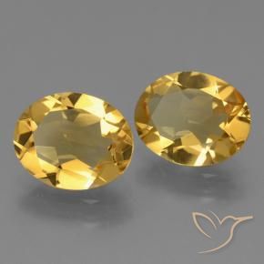 3.96克拉天然黄水晶，椭圆形，VVS