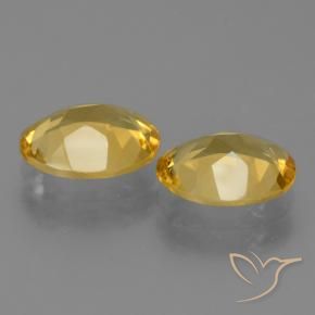 3.96克拉天然黄水晶，椭圆形，VVS
