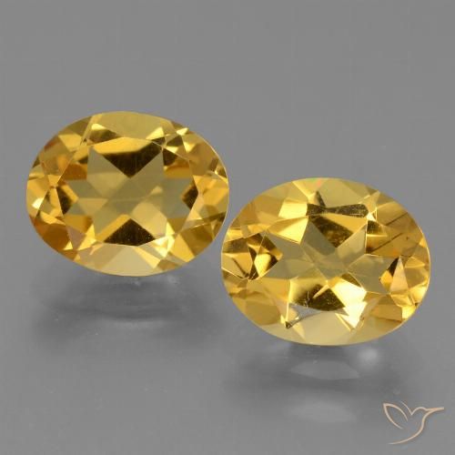 4.78天然金色黄水晶，椭圆形切割，10.1×8.1毫米，VVS