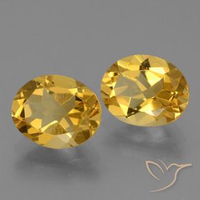 4.78天然金色黄水晶，椭圆形切割，10.1×8.1毫米，VVS