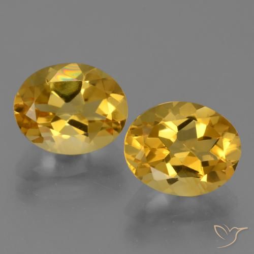 4.98ctw 天然 深金 黄水晶, 椭圆形, VVS