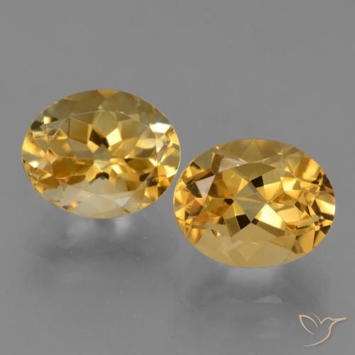 5.55ctw 天然 中深金色 黄水晶, 椭圆形, VVS