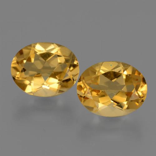 4.98天然金色黄水晶，椭圆形切割，10.1×8.1毫米，VVS-VS