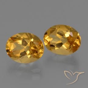 5.28克拉天然黄水晶，椭圆形，VVS-VS