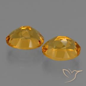 5.28克拉天然黄水晶，椭圆形，VVS-VS