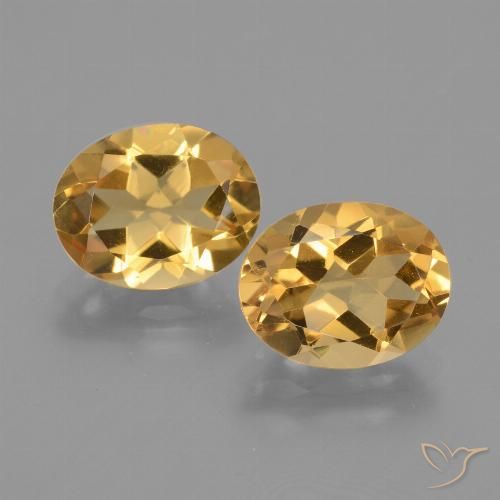 4.60ctw 天然 中深金色 黄水晶, 椭圆形, VVS