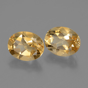 4.84天然金色黄水晶，椭圆形切割，10×7.9毫米，VVS-VS