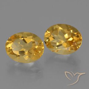 4.93克拉天然黄水晶，椭圆形，VVS