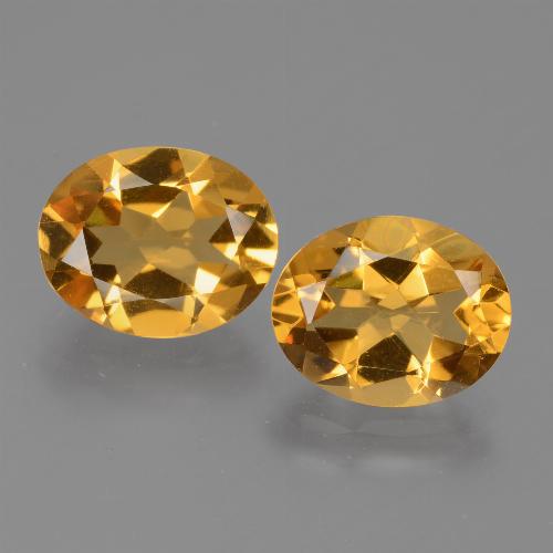 4.51天然金色黄水晶，椭圆形切割，9.9×7.9毫米，VVS-VS