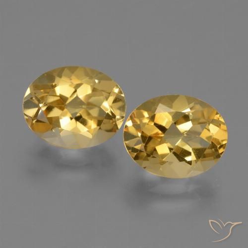 4.96ctw 天然 中深金色 黄水晶, 椭圆形, VVS-VS
