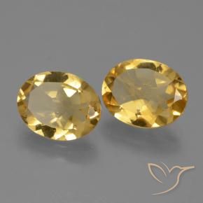 4.45克拉天然黄水晶，椭圆形，VVS-VS