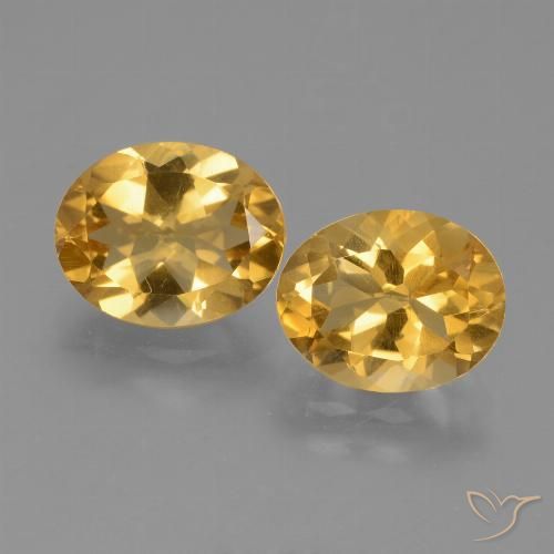 4.79ctw 天然 中深金色 黄水晶, 椭圆形, VVS-VS
