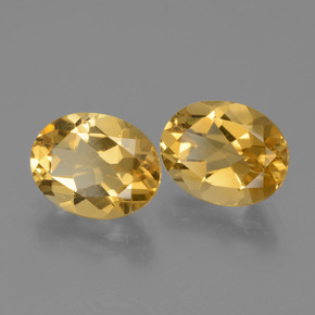 4.81天然金色黄水晶，椭圆形切割，10.1×7.9毫米，VVS