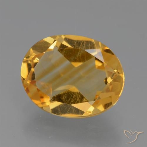 2.09ct 天然 中浅橙金 黄水晶, 椭圆形, VS