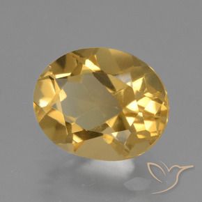 2.25克拉天然黄水晶，椭圆形，VVS
