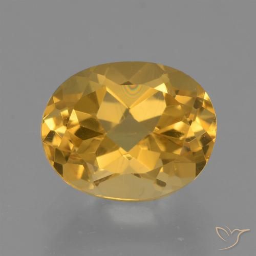 2.50ct 天然 中深金色 黄水晶, 椭圆形, VVS-VS