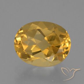 2.50克拉天然黄水晶，椭圆形，VVS-VS