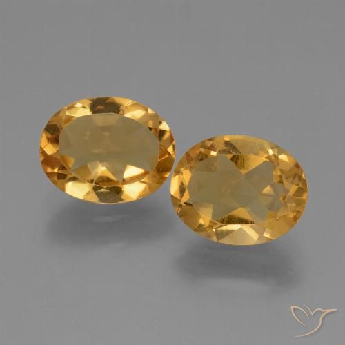 3.98ctw 天然 深金橙色 黄水晶, 椭圆形, VS