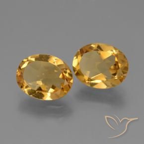 3.98克拉天然黄水晶，椭圆形，VS