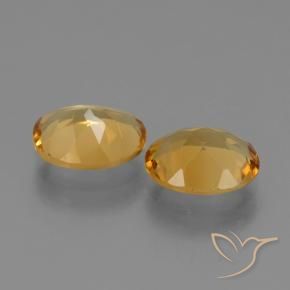 3.98克拉天然黄水晶，椭圆形，VS
