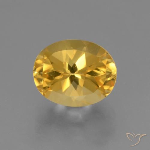 2.69ct 天然 亮金 黄水晶, 椭圆形, VS