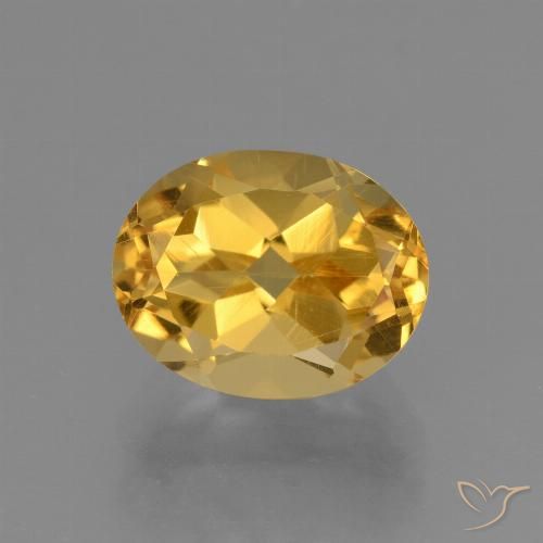 3.09ct 天然 中金 黄水晶, 椭圆形, VVS-VS