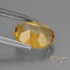2.33克拉天然黄水晶，椭圆形，VS