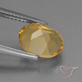 2.57克拉天然黄水晶，椭圆形，VVS-VS