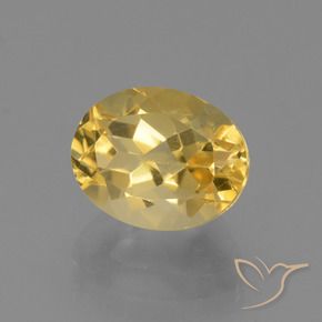 2.92克拉天然黄水晶，椭圆形，VVS