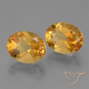 4.94克拉天然黄水晶，椭圆形，VS