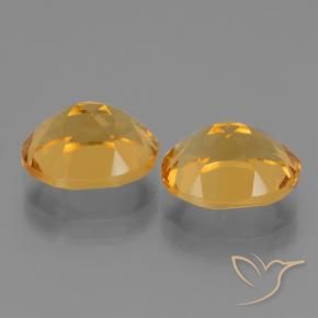 4.94克拉天然黄水晶，椭圆形，VS