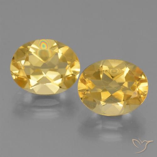 4.60ctw 天然 亮金 黄水晶, 椭圆形, VS