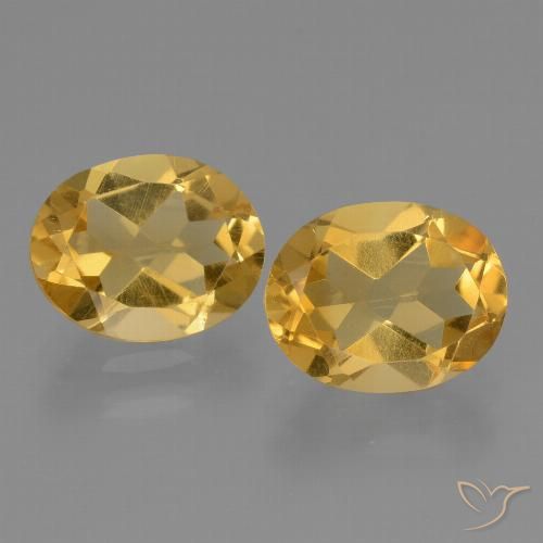 4.29ctw 天然 深金 黄水晶, 椭圆形, VS