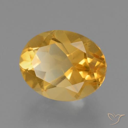 2.47克拉天然黄水晶，椭圆形，VVS-VS