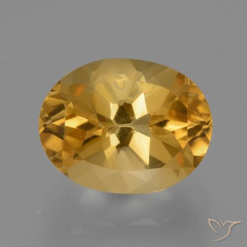 2.88ct 天然 深金橙色 黄水晶, 椭圆形, VVS-VS